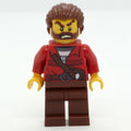 fig-007963 – Criminal, Red Jacket over Prison Shirt, Reddish Brown Hair, Beard