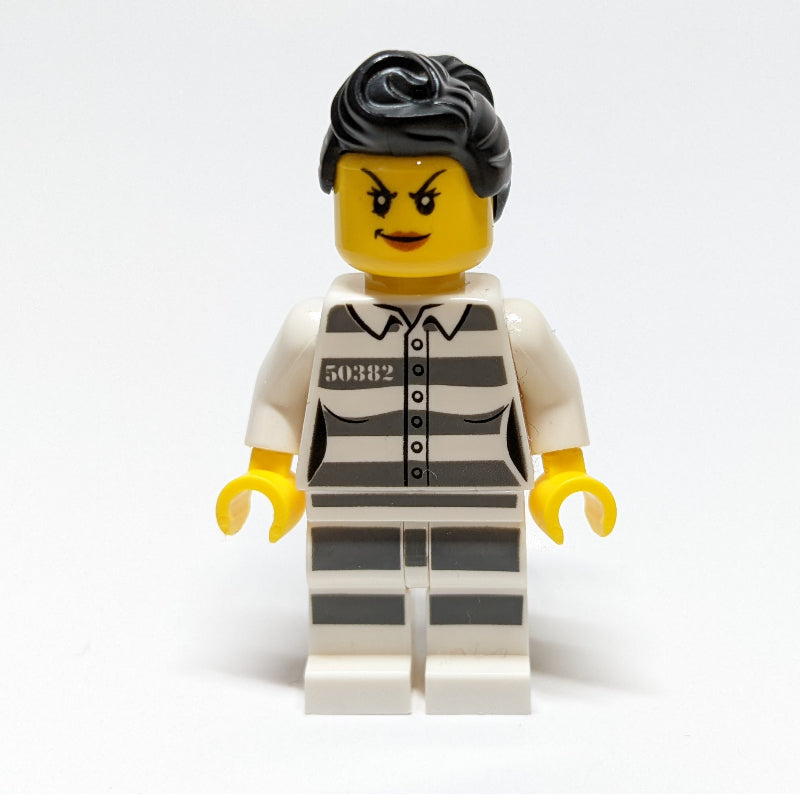 fig-007973 – Criminal, Woman, Prison Shirt with #50382, Black Hair