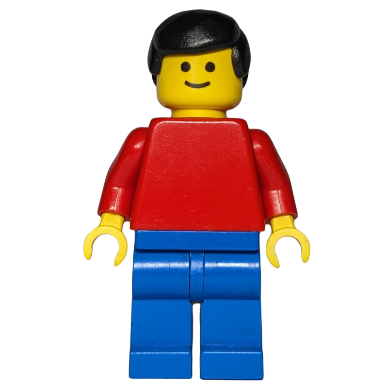 fig-007992 – Man, Red Torso, Blue Legs, Black Hair (3626a Head)