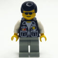 fig-007997 – Policeman, Black Vest with Badge and Pockets, Black Hair, Sunglasses