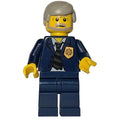 fig-008007 – Policeman, Dark Blue Suit with Tie and Badge, Light Gray Hair, Beard