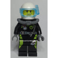 fig-008066 – Diver, Man, Black and Lime Wetsuit, White Helmet and Mask, Stubble