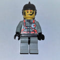 fig-008123 – Fireman, Light Gray Fire Suit with Gauges and Straps, Black Helmet, Headset