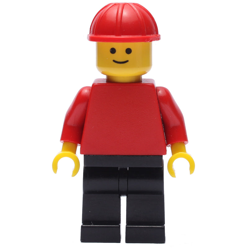 fig-008127 – Man, Red Torso, Black Legs, Red Hard Hat (3626b Head)