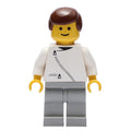 fig-008130 – Man, White Jacket with Zipper, Light Gray Legs, Brown Hair