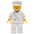 fig-008132 – Man, White Jacket with Zipper, White Legs, White Hat