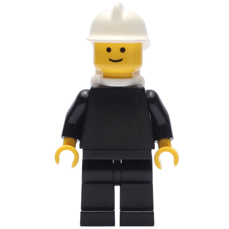 fig-008133 – Fireman, Plain Black, White Helmet, Airtanks