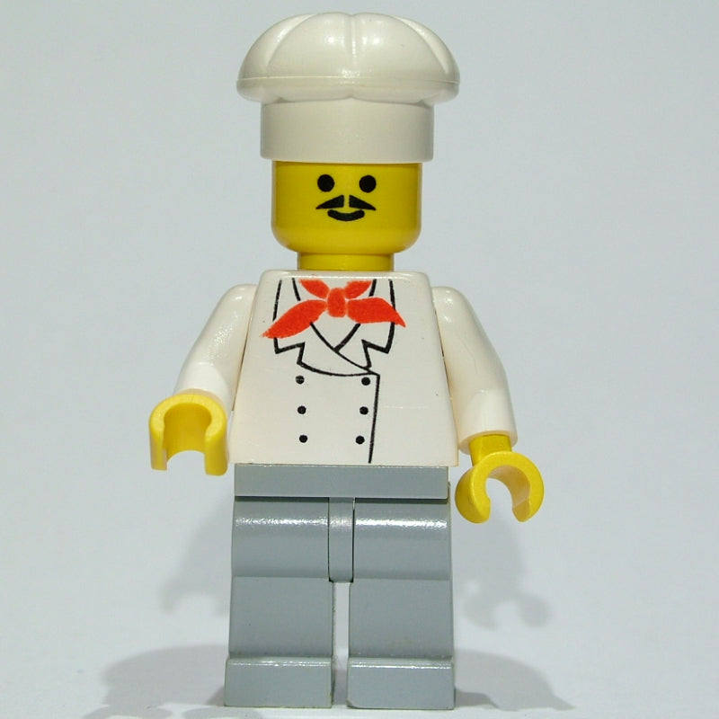 fig-008137 – Chef, Red Neckerchief, Light Bluish Gray Legs, Moustache