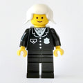 fig-008141 – Policewoman, Black Suit with Badge, White Hair