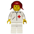 fig-008142 – Doctor, Woman, White Jacket with Red Cross, Red Hair