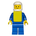 fig-008157 – Man, Blue Shirt with Buttons and Pockets, Blue Legs, White Helmet, Yellow Vest