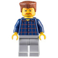 fig-008171 – Man, Dark Blue Plaid Shirt, Light Bluish Gray Legs, Reddish Brown Hair, Moustache