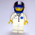 fig-008173 – Doctor, White Shirt with Star of Life Logo, Blue Helmet with Visor, Silver Sunglasses