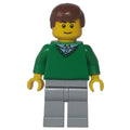 fig-008179 – Man, Green V-Neck Sweater, Light Bluish Gray Legs, Reddish Brown Hair