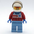 fig-008189 – Paramedic, Red Jacket with Star of Life, White Helmet with Visor, Orange Sunglasses
