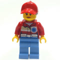 fig-008190 – Paramedic, Woman, Red Jacket with Star of Life, Red Cap with Hair
