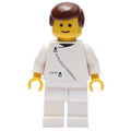 fig-008202 – Man, White Jacket with Zipper, White Legs, Brown Hair