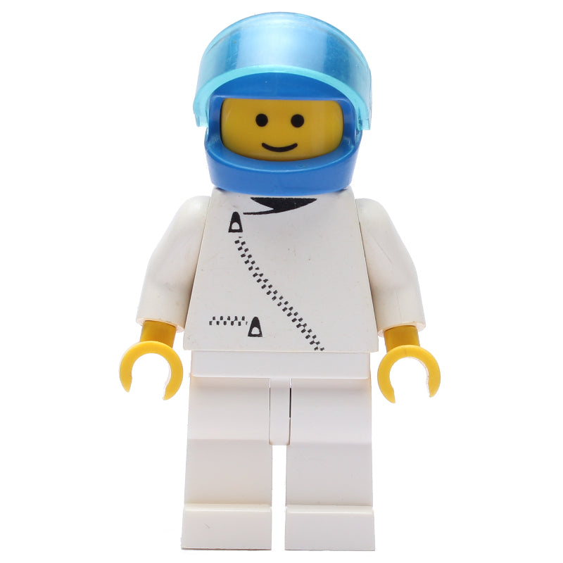 fig-008203 – Man, White Jacket with Zipper, White Legs, Blue Helmet with Visor (3626b Head)