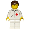 fig-008220 – Doctor, White Jacket with Red Cross, White Legs, Brown Hair