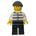 fig-008228 – Criminal, Prison Shirt with #50380, Black Legs, Dark Bluish Gray Hat