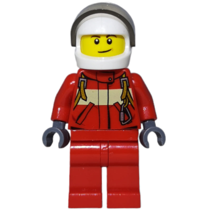 fig-008232 – Paramedic, Red Jacket, Red Legs, White Helmet with Visor