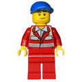fig-008235 – Paramedic, Red Jacket, Red Legs, Blue Cap, Stubble