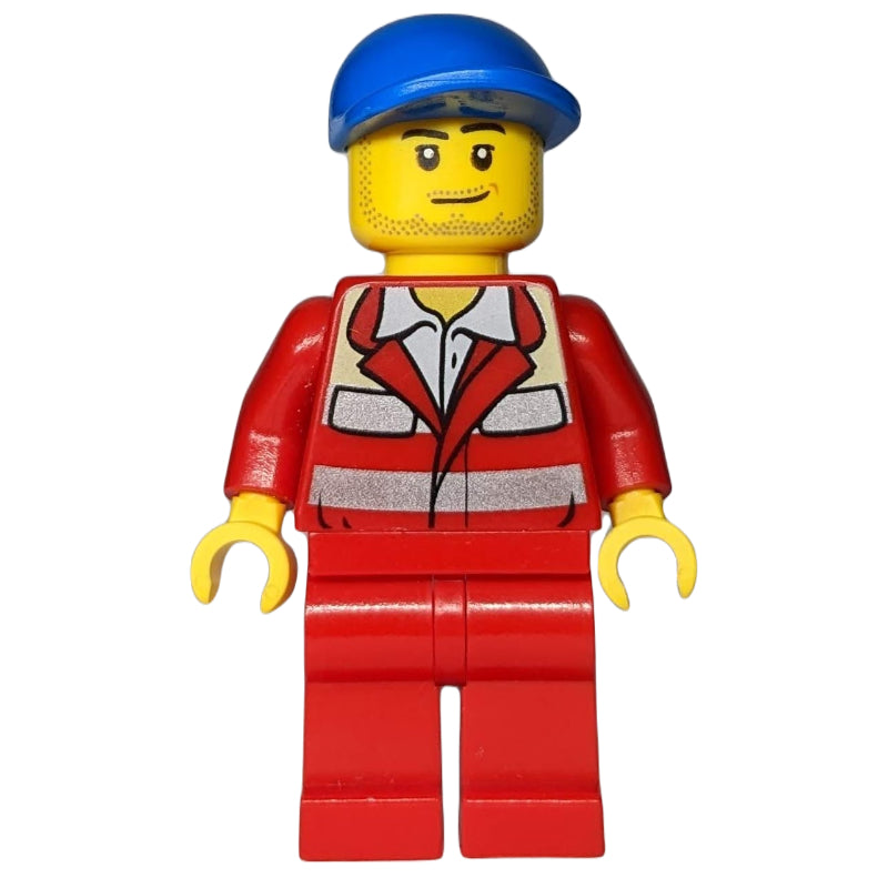 fig-008235 – Paramedic, Red Jacket, Red Legs, Blue Cap, Stubble