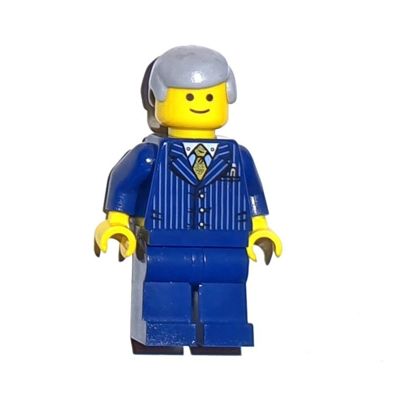 fig-008324 – Dark Blue Torso, Suit, Dark Blue Legs, Light BLuish Grey Hair