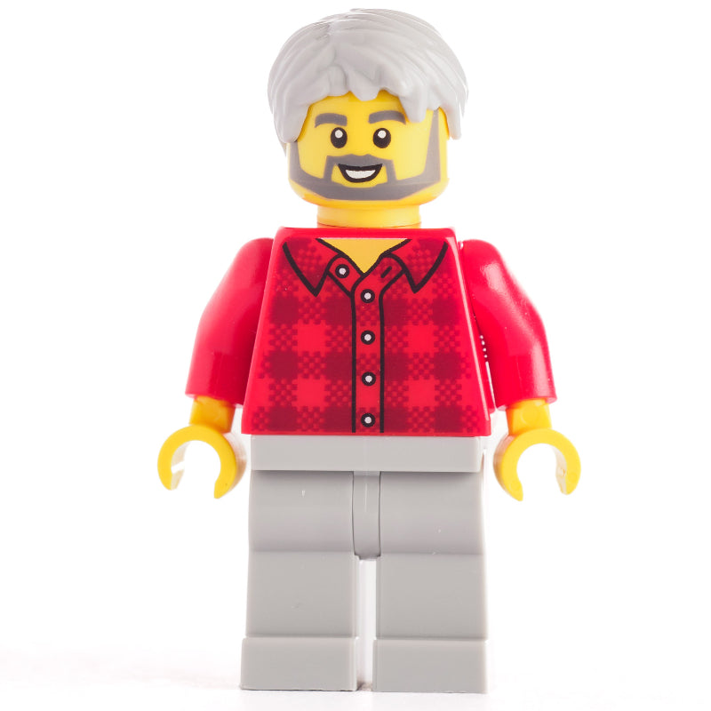 fig-008336 – Red Torso Plaid, Light Bluish Grey Legs, Hair