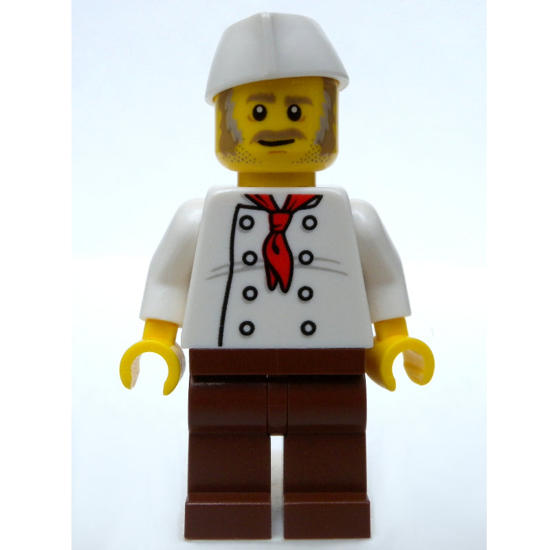 fig-008340 – Chef - White Torso, Reddish Brown Legs