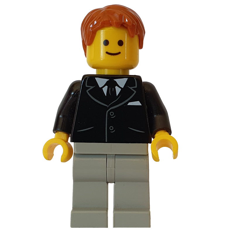 fig-008350 – Black Torso Jacket, Light Bluish Gray Legs, Dark Orange Hair