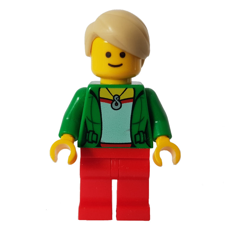 fig-008351 – Green Torso, Red Legs, Tan Hair