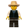 fig-008373 – Black Torso Jacket, Dark Brown Legs, Tan Hat