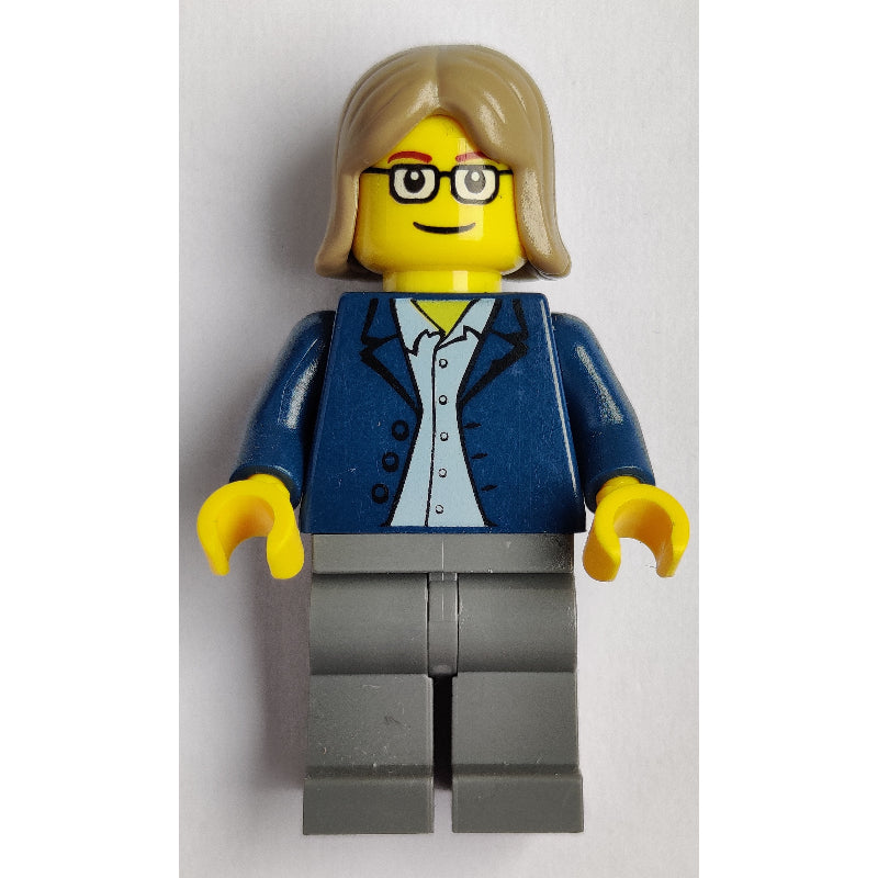 fig-008388 – Dark Blue Torso, Dark Bluish Grey Legs, Dark Tan Hair