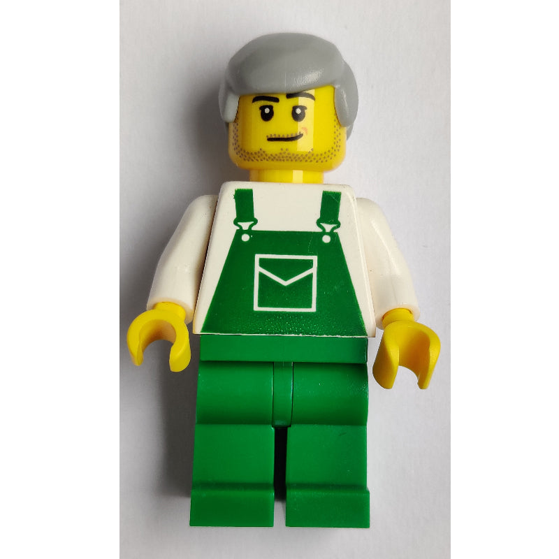 fig-008390 – White Torso, Green Overall, Light BLuish Grey Hair