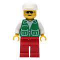fig-008414 – Man, Green Jacket, Red Legs, White Cap