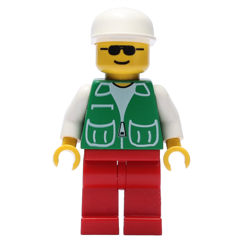 fig-008414 – Man, Green Jacket, Red Legs, White Cap