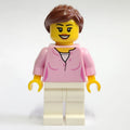 fig-008432 – Bright Pink Torso, White Legs, Reddish Brown Hair