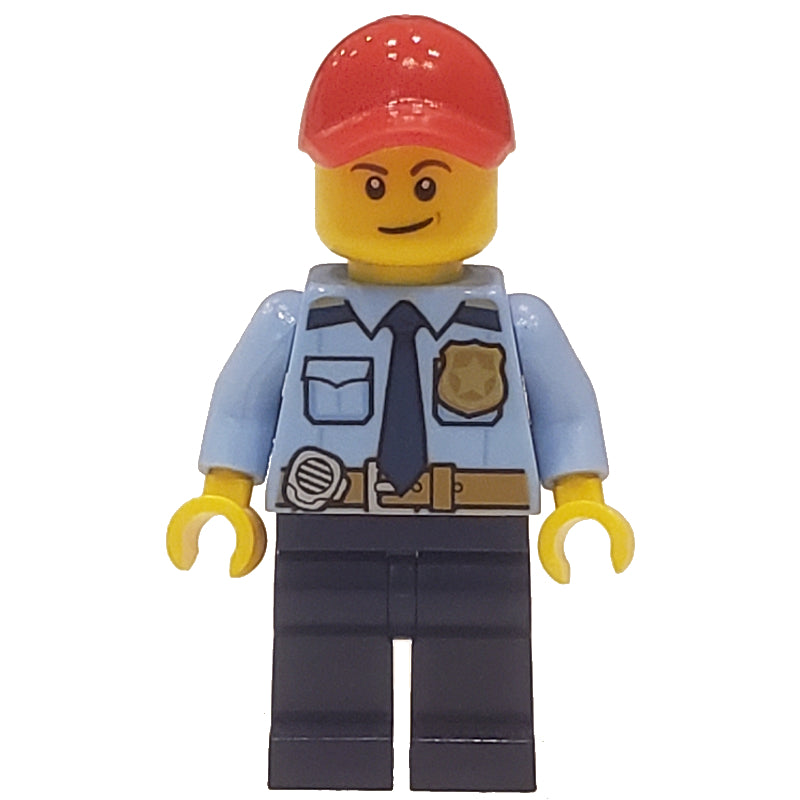 fig-008435 – Police - Bright Light Blue Shirt, Dark Blue Legs