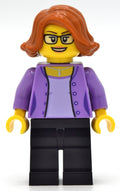fig-008442 – Medium Lavender Torso, Black Legs, Dark Orange Hair