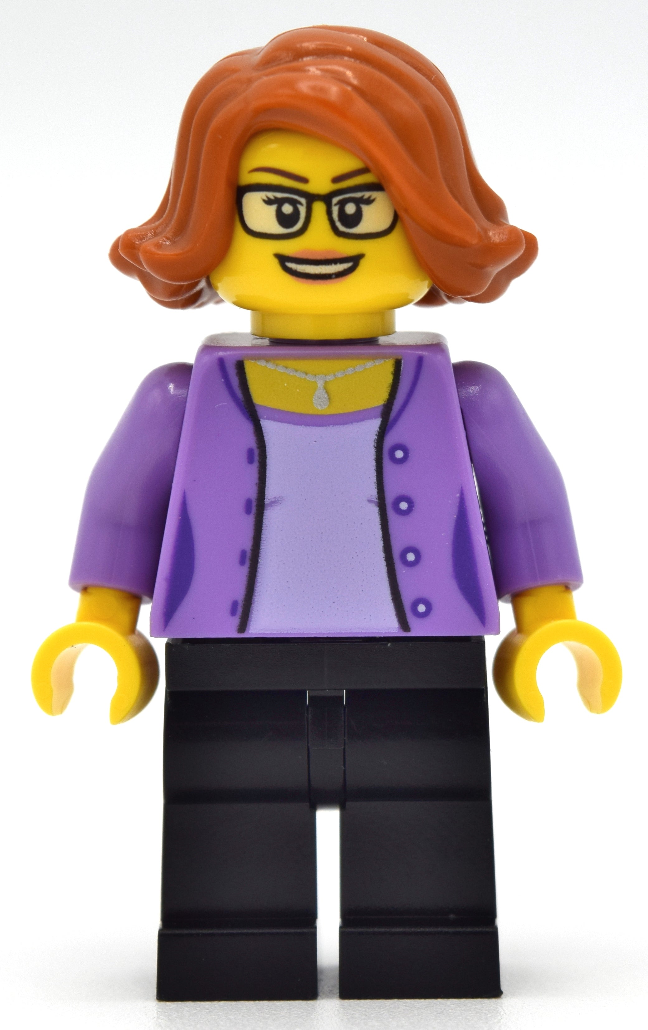 fig-008442 – Medium Lavender Torso, Black Legs, Dark Orange Hair