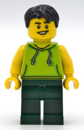 fig-008445 – Lime Torso, Dark Green Legs, Black Hair