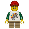 fig-008453 – Kid, White Torso, Dark Tan Legs, Red Cap