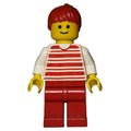 fig-008492 – Woman, Red and White Striped Shirt, Red Legs, Red Hair