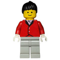 fig-008493 – Woman, Red Riding Jacket, Light Gray Legs, Black Hair