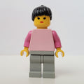 fig-008494 – Pink Torso, Light Grey Legs, Black Hair