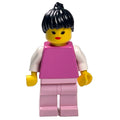 fig-008497 – Medium Dark Pink Torso, Pink Legs, Black Hair