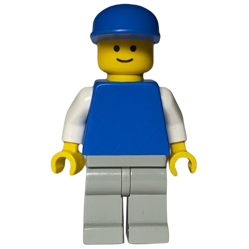 fig-008498 – Blue Torso, Light Grey Legs, Blue Cap