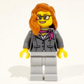 fig-008508 – Scientist - Dark BLuish Grey Torso, Light Bluish Grey Legs, Dark Orange Hair