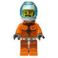 fig-008515 – Astronaut - Orange Torso and Legs, White Helmet, Trans-Light Blue Visor, Moustache